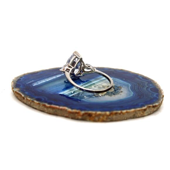 Sterling Silver Pear Cut Cubic Zirconia Ring - Picture 2 of 6